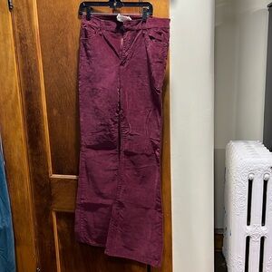 Maroon flare pants